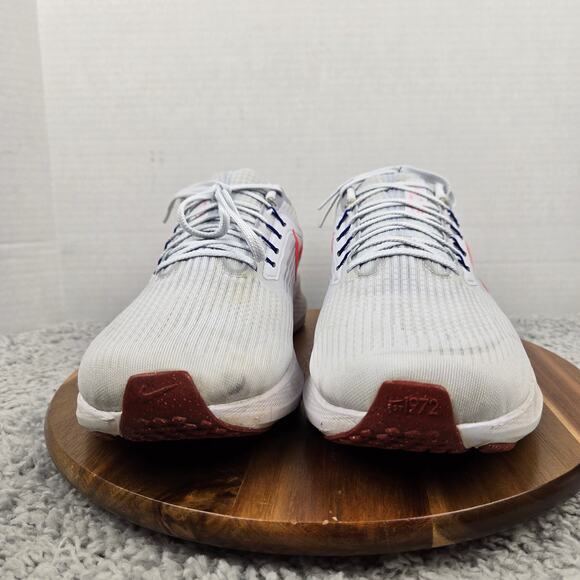 Nike Mens Air Zoom Pegasus 39 Grey Bright Crimson Gym Running Shoe 14 DH4071-007 - Picture 4 of 13